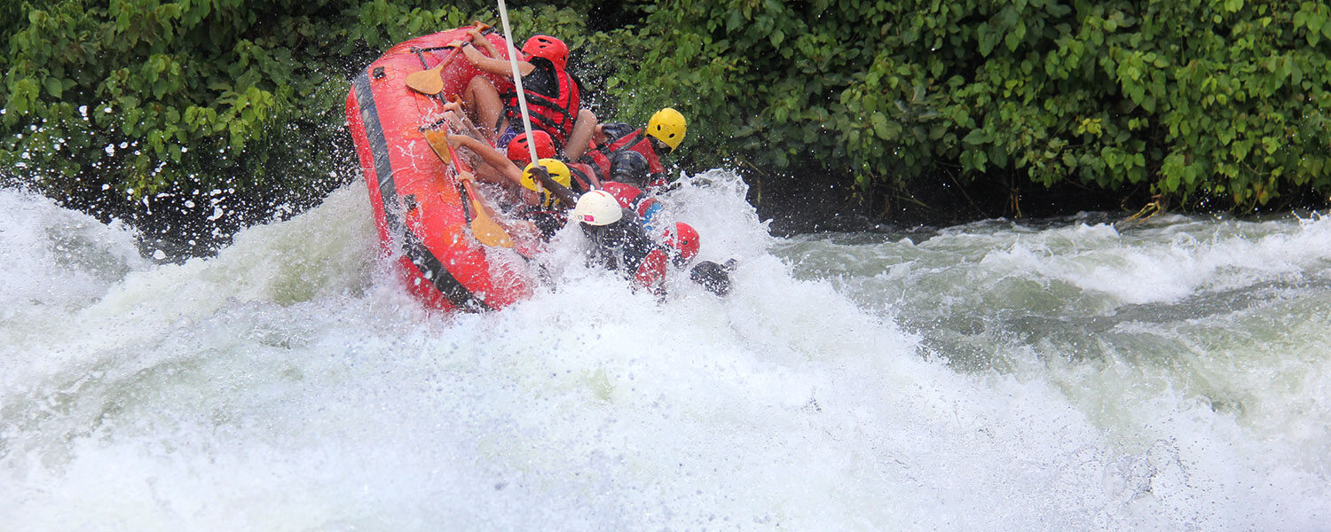 White Water Rafting at R. Nile in Jinja, Uganda.